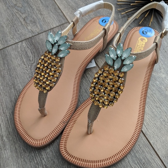 Spring clear!Carlo Carlos Santana pineapple sandal - Picture 5 of 7